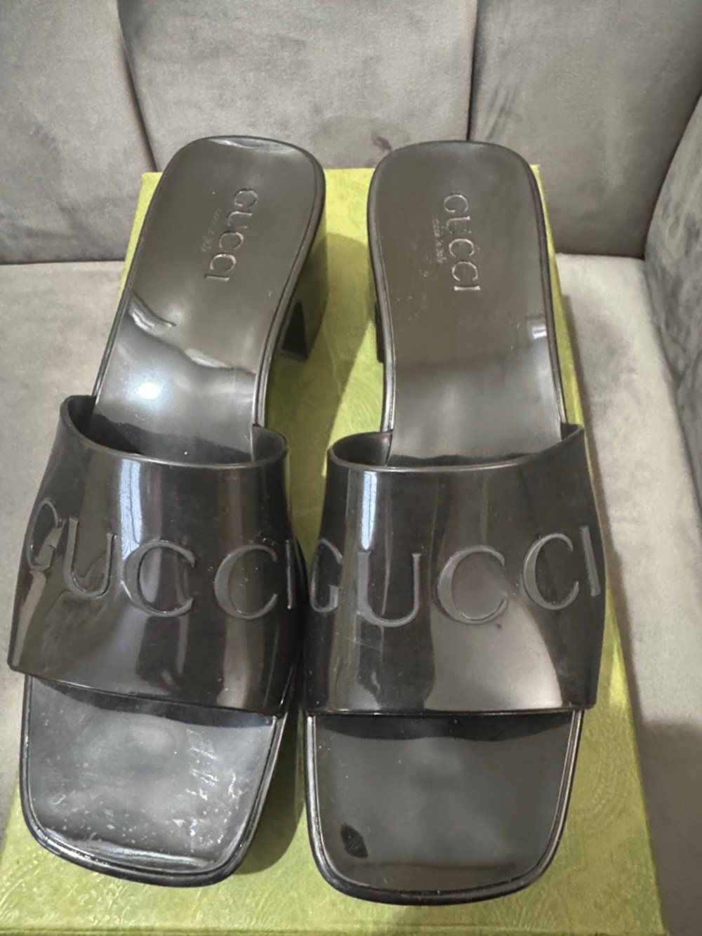 GUCCI RUBBER NERO PLATFORM SANDAL - Picture 2 of 13